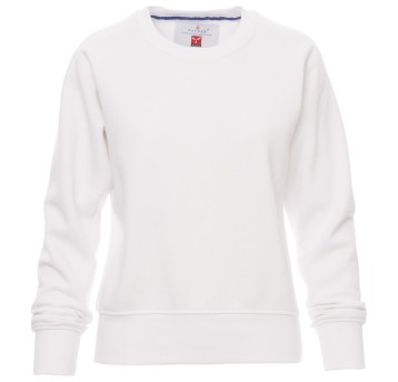 BLUZA OKRĄGŁY DEKOLT MISTRAL+LADY - BIAŁY