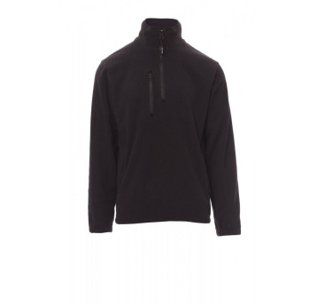 BLUZA POLAR KRÓTKI ZAMEK MĘSKA PIRENEI - CZARNY