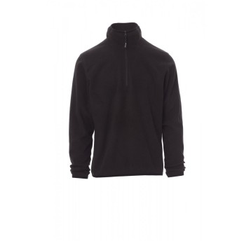 BLUZA POLAR KRÓTKI ZAMEK UNISEX SOFT+ - CZARNY