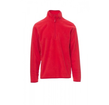 BLUZA POLAR KRÓTKI ZAMEK UNISEX SOFT+ - CZERWONY