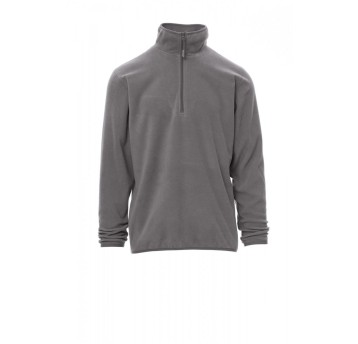 BLUZA POLAR KRÓTKI ZAMEK UNISEX SOFT+ - SZARY STALOWY