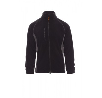 BLUZA POLAR ROZPINANA MĘSKA ASPEN+ - CZARNY/SZARY STALOWY