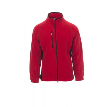 BLUZA POLAR ROZPINANA MĘSKA ASPEN+ - CZERWONY/CZARNY