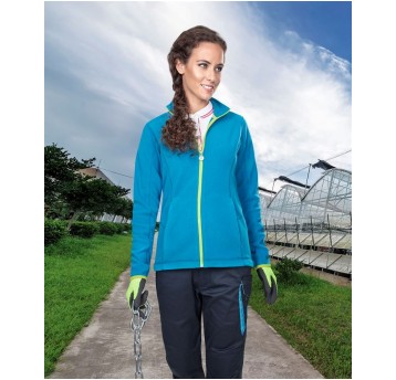 BLUZA POLAROWA FLORET DAMSKA - JASNONIEBIESKI