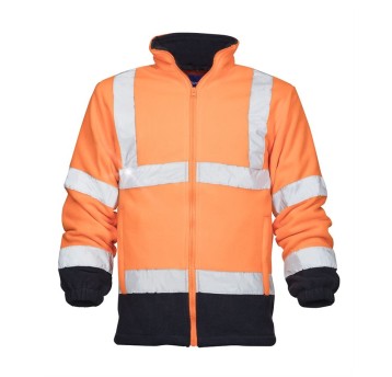 BLUZA POLAROWA ODBLASKOWA HI-VIZ REF402 - POMARAŃCZOWY