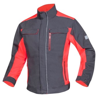 BLUZA ROBOCZA NEON - SZARO-CZERWONY