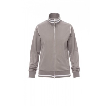 BLUZA ROZPINANA DAMSKA DERBY LADY - SZARY/BIAŁY
