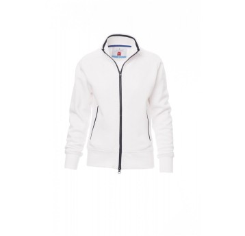 BLUZA ROZPINANA DAMSKA MELBOURNE - BIAŁY/GRANATOWY