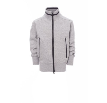 BLUZA ROZPINANA DZIECIĘCA JUNIOR+ MELANGE - SZARY MELANŻ/GRANATOWY