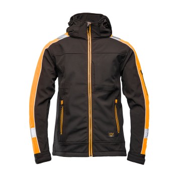 BLUZA SOFTSHELL SEVEN KINGS RIVAL - CZARNY-POMARAŃCZOWY