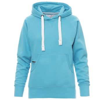 BLUZA Z KAPTUREM ATLANTA+LADY - BŁĘKIT TURKUSOWY