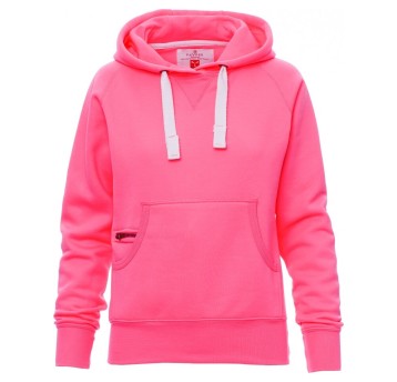 BLUZA Z KAPTUREM ATLANTA+LADY FLUO - FUKSJOWY FLUO