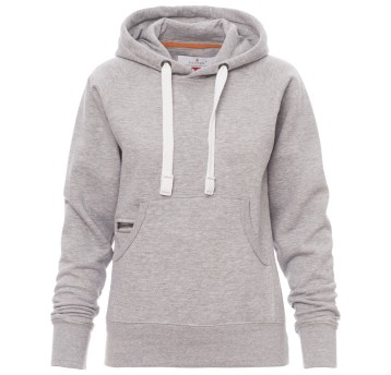 BLUZA Z KAPTUREM ATLANTA+LADY MELANGE - SZARY MELANŻ