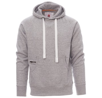 BLUZA Z KAPTUREM ATLANTA+ MELANGE - SZARY MELANŻ