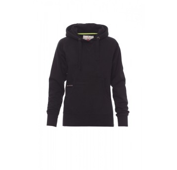 BLUZA Z KAPTUREM DAMSKA ATLANTA+LADY - CZARNY