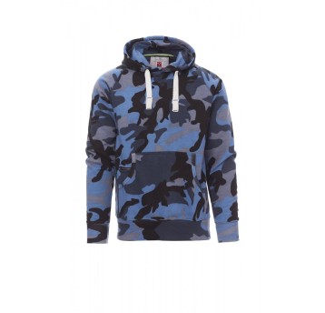 BLUZA Z KAPTUREM MĘSKA ATLANTA+ - NIEBIESKI MORO