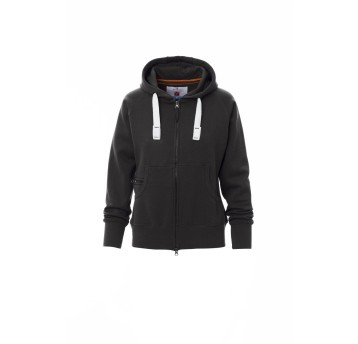 BLUZA Z KAPTUREM ROZPINANA DAMSKA DALLAS+LADY - ANTRACYTOWY