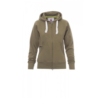 BLUZA Z KAPTUREM ROZPINANA DAMSKA DALLAS+LADY - ZIELONY WOJSKOWY