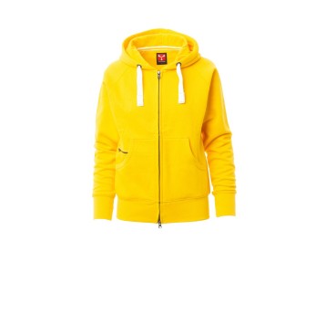 BLUZA Z KAPTUREM ROZPINANA DAMSKA DALLAS+LADY - ŻÓŁTY