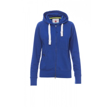 BLUZA Z KAPTUREM ROZPINANA DAMSKA HAWAII+LADY - KRÓLEWSKI NIEBIESKI