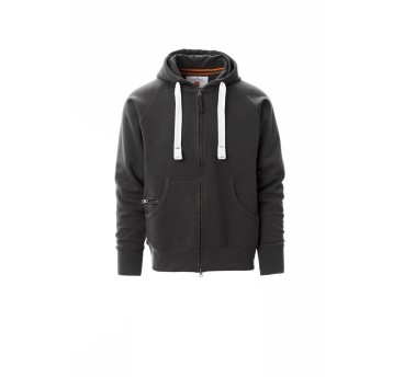 BLUZA Z KAPTUREM ROZPINANA MĘSKA DALLAS+ - ANTRACYTOWY