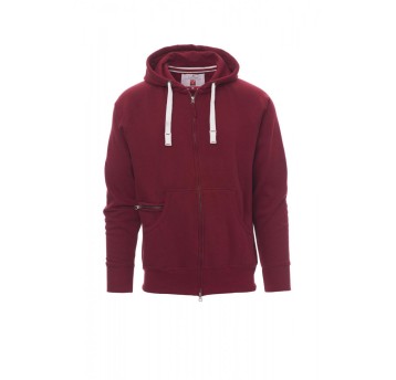 BLUZA Z KAPTUREM ROZPINANA MĘSKA DALLAS+ - BORDOWY