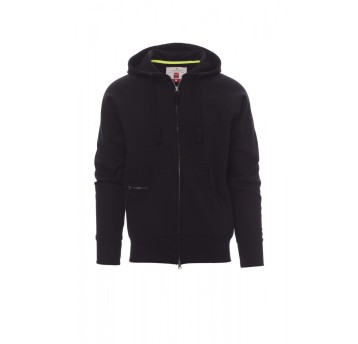 BLUZA Z KAPTUREM ROZPINANA MĘSKA DALLAS+ - CZARNY
