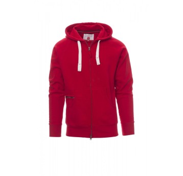 BLUZA Z KAPTUREM ROZPINANA MĘSKA DALLAS+ - CZERWONY