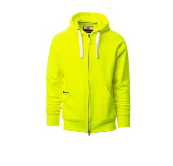 BLUZA Z KAPTUREM ROZPINANA MĘSKA DALLAS+ FLUO - ŻÓŁTY FLUO
