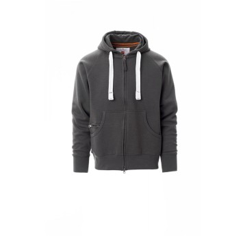 BLUZA Z KAPTUREM ROZPINANA MĘSKA DALLAS+ - ZADYMIONY