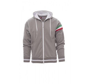 BLUZA Z KAPTUREM ROZPINANA MĘSKA NEVADA - SZARY/BIAŁY