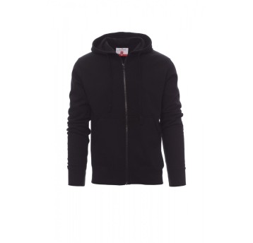 BLUZA Z KAPTUREM ROZPINANA MĘSKA PORTLAND - CZARNY