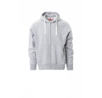 BLUZA Z KAPTUREM ROZPINANA MĘSKA PORTLAND MELANGE - SZARY MELANŻ