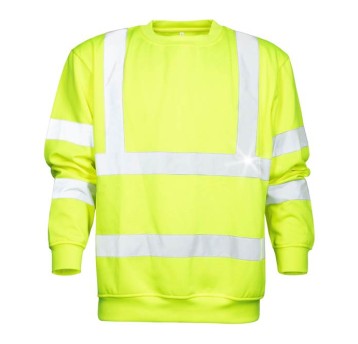 BLUZA Z PASAMI ODBLASKOWYMI REF301 HI-VIZ - ZÓŁTY