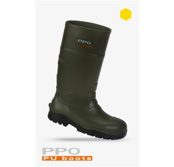 BUTY 2052 Z POLIURETANU Z METAL. PODNOSKIEM I WKŁ.