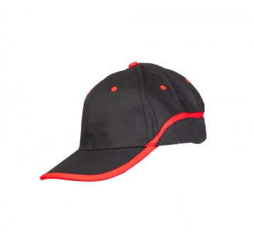 CZAPKA BASEBALL - CZARNY-CZERWONY
