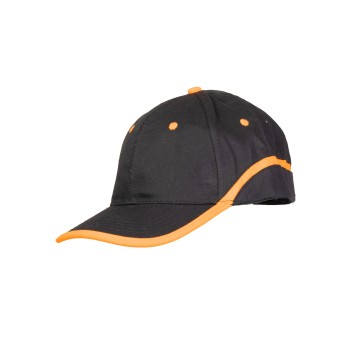 CZAPKA BASEBALL - CZARNY-POMARAŃCZOWY