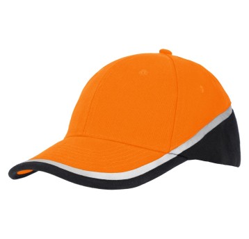 CZAPKA DOBBELT Z DASZKIEM ORANGE NEON