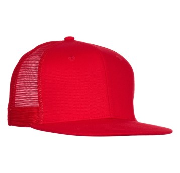 CZAPKA Z DASZKIEM 6P BROOKLYN - CZERWONY - CZERWONY