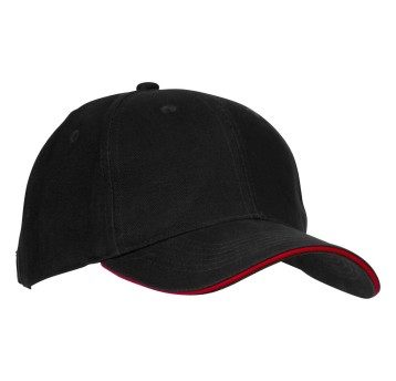 CZAPKA Z DASZKIEM 6P MINNESOTA - CZARNY-CZERWONY