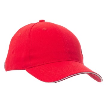 CZAPKA Z DASZKIEM 6P MINNESOTA - CZERWONY-BIAŁY