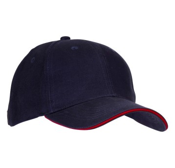 CZAPKA Z DASZKIEM 6P MINNESOTA - GRANATOWY-CZERWONY