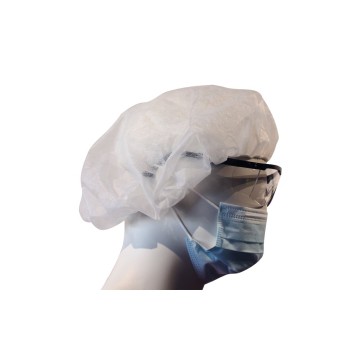 CZEPEK OCHRONNY JEDNORAZOWY PP BIAŁY BERET PP-U-03 HEAD COVER - BIAŁY