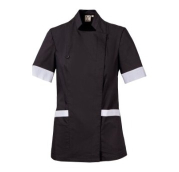 FARTUCH KOSMETYCZNY AMBER LADY - CZARNY-BIAŁY