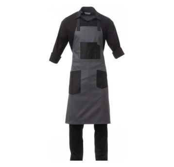 FARTUCH KUCHARSKI HORECA FOODSERVICE CHALET - ŻELAZNY SZARY