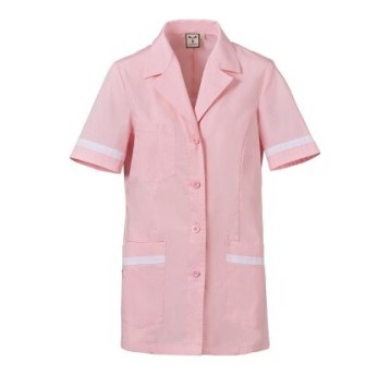 FARTUCH MEDYCZNY CARE LADY - CIENISTY RÓŻOWY-BIAŁY