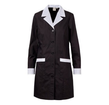 FARTUCH SERWISOWY WOOD LADY - CZARNY-BIAŁY