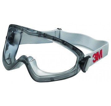 GOGLE OCHRONNE 3M 2890S SZCZELNE, ANTI-SCRATCH/ANTI-FOG, BEZBRAWNE SOCZEWKI