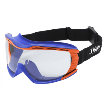 GOGLE OCHRONNE JSP STEALTH 9100 — NIEBIESKO-POMARAŃCZOWE