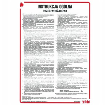 INSTRUKCJA PPOŻ - INSTRUKCJA OGÓLNA PRZECIWPOŻAROWA - DB 001 DN CN